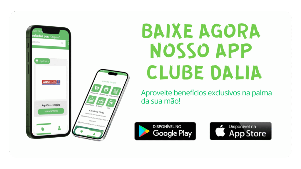 aplicativo clube dalia com rede de descontos, telemedicina e tv ao vivo